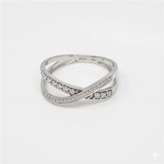 Anello Breda Gioielli Donna in Oro bianco Diamante 0.120 Ct FROT5139-NG - FROT5139-NG